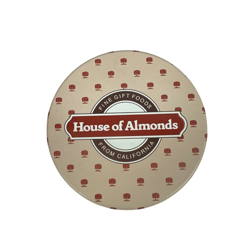 Vintage House Of Almonds Tin Container With Lid Fine Gift Foods From California